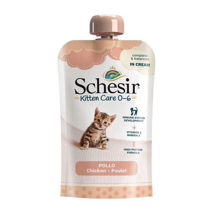Schesir Kitten Care Crème Poulet Chaton 150 G 3 Schesir Kitten Care Crème Poulet Chaton 150 G