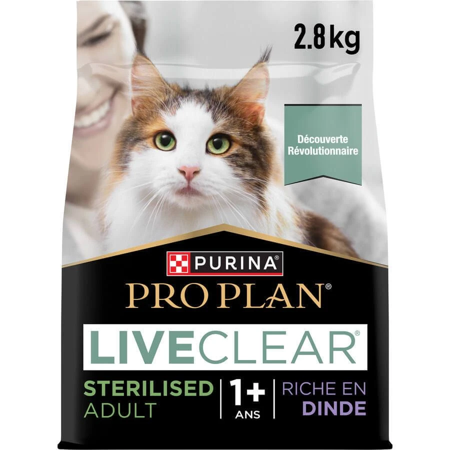Purina Pro Plan Cat LiveClear Sterilisé Adult Dinde 2,8 Kg 3 Purina Pro Plan Cat LiveClear Sterilisé Adult Dinde 2,8 Kg