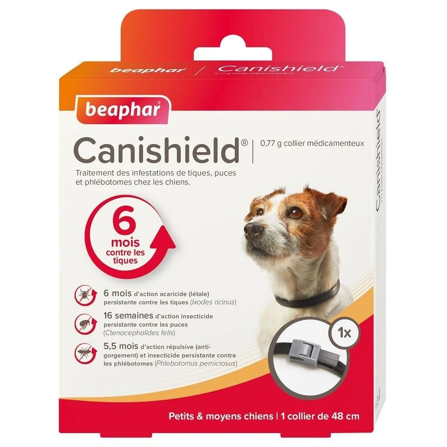 Beaphar Canishield Collier Petit Chien Contre Puces, Tiques, Moustiques 48 Cm 3 Beaphar Canishield Collier Petit Chien Contre Puces, Tiques, Moustiques 48 Cm