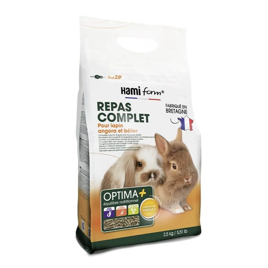 Hami Form Premium Optima+ Repas Complet Lapin Angora Et Bélier 2,5 Kg 3 Hami Form Premium Optima+ Repas Complet Lapin Angora Et Bélier 2,5 Kg