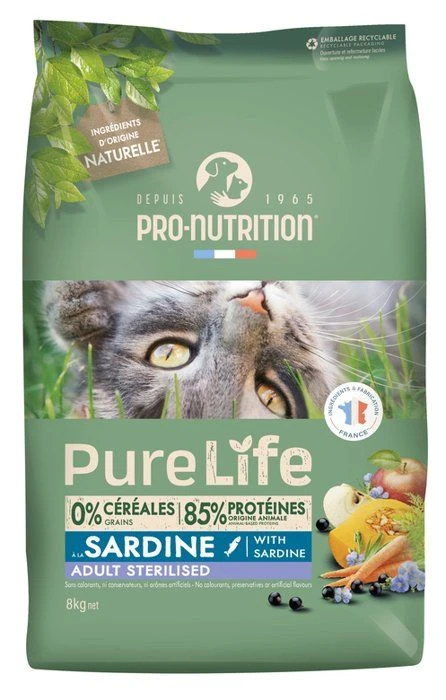 Pro-Nutrition Pure Life Chat Stérilisé Sardine 8 Kg 3 Pro-Nutrition Pure Life Chat Stérilisé Sardine 8 Kg