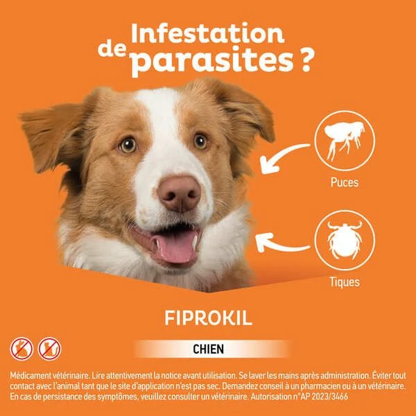 Clément Thékan Fiprokil Chien 10-20 Kg 4 Pipettes 4 Clément Thékan Fiprokil Chien 10-20 Kg 4 Pipettes – Image 2