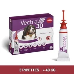 Vectra 3D Chien +40 Kg 3 Pipettes