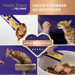 Feliway Happy Snack Poulet Chat 6 X 15 G 10 Feliway Happy Snack Poulet Chat 6 X 15 G -Animaux Fournitures Magasin 3411113127879.pt05
