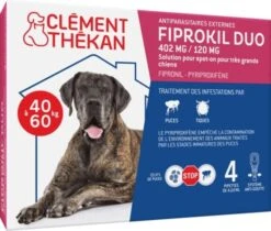 Clément Thékan Fiprokil Duo Chien 40-60 Kg 4 Pipettes
