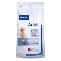Virbac Veterinary HPM Adult Neutered Large & Medium Dog 12 Kg 10 Virbac Veterinary HPM Adult Neutered Large & Medium Dog 12 Kg -Animaux Fournitures Magasin 360043 bag hpm dog adult neutered l m 12kg face