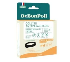 DeBonPoil Collier Antiparasitaire Noir Pour Chien 2-10 Kg (ex Actiplant)