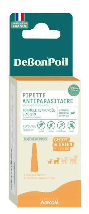 DeBonPoil Pipettes Bio Antiparasitaires Apaisantes Chiot 2-10kg X1 (ex Actiplant) 3 DeBonPoil Pipettes Bio Antiparasitaires Apaisantes Chiot 2-10kg X1 (ex Actiplant)