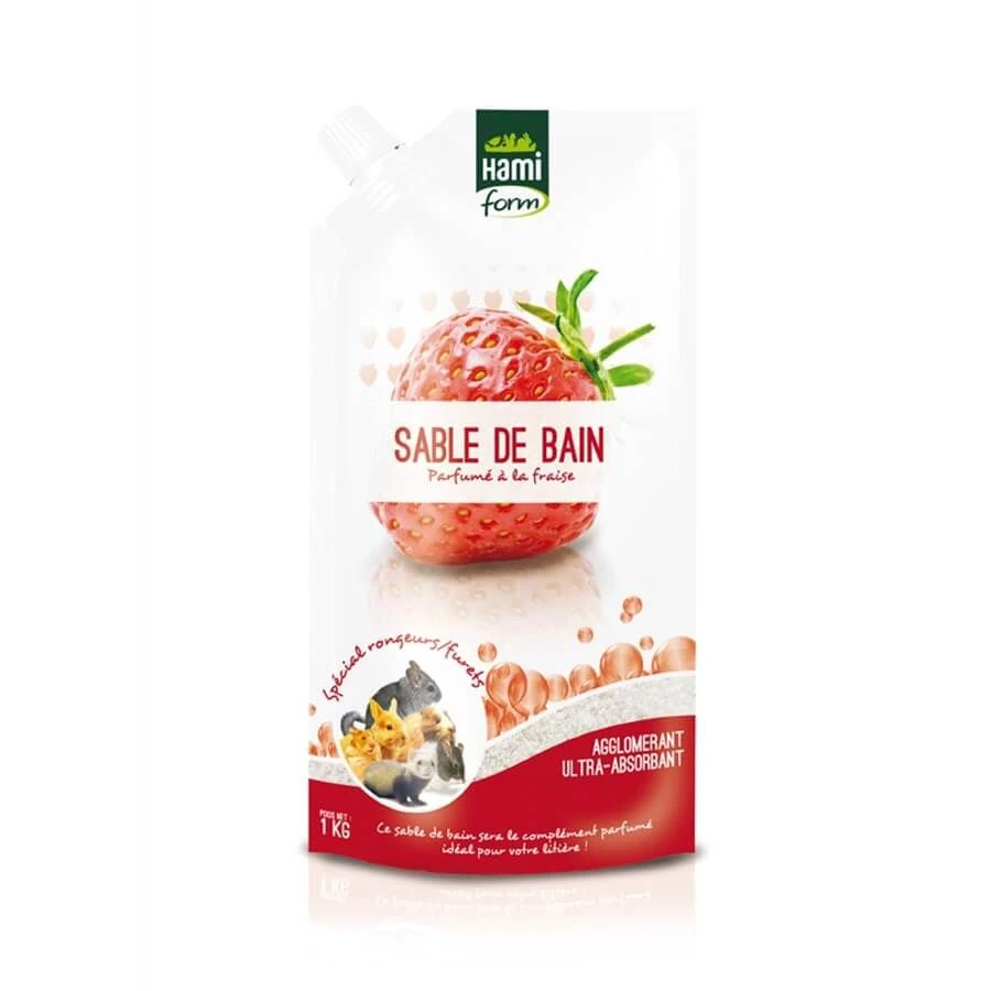Hami Form Sable De Bain Fraise Rongeur 1 Kg 3 Hami Form Sable De Bain Fraise Rongeur 1 Kg