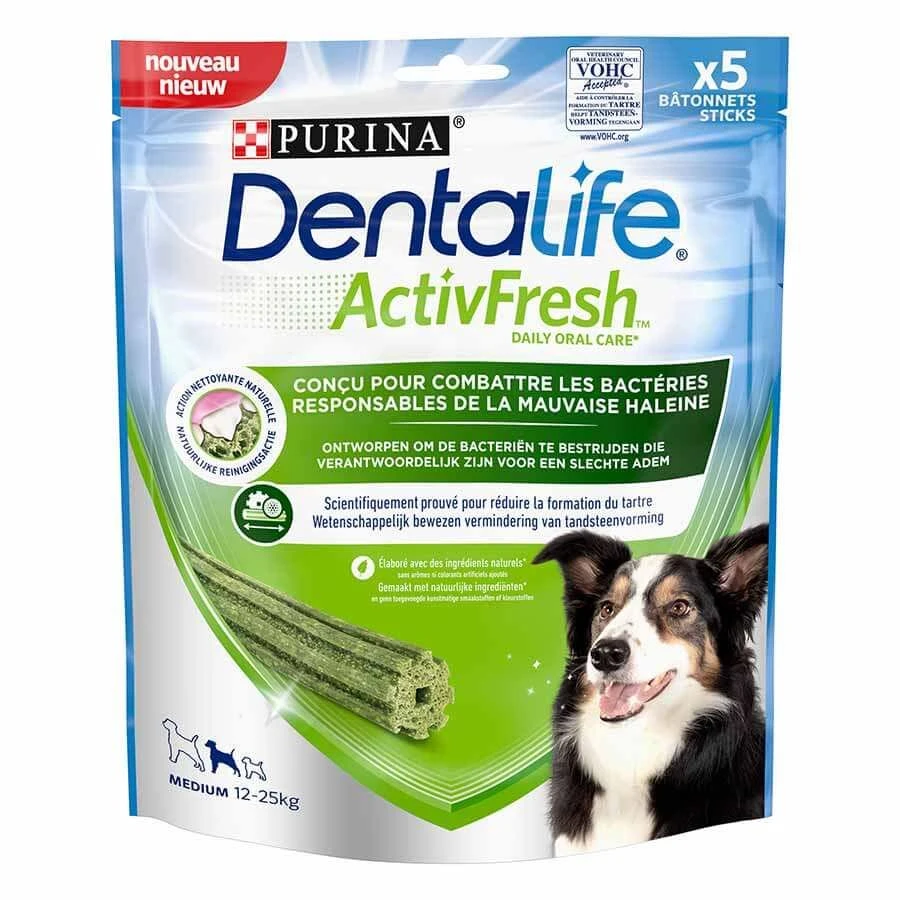 Purina DentaLife ActivFresh Moyen Chien 5 Bâtonnets 3 Purina DentaLife ActivFresh Moyen Chien 5 Bâtonnets