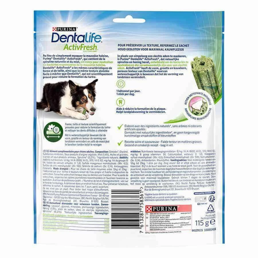 Purina DentaLife ActivFresh Moyen Chien 5 Bâtonnets 4 Purina DentaLife ActivFresh Moyen Chien 5 Bâtonnets – Image 2