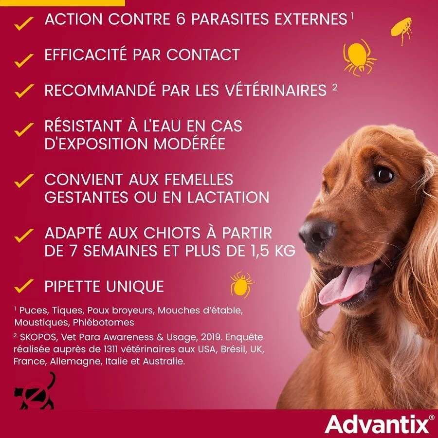 Advantix Très Petit Chien (1,5-4 Kg) - 4 Pipettes 7 Advantix Très Petit Chien (1,5-4 Kg) - 4 Pipettes – Image 5