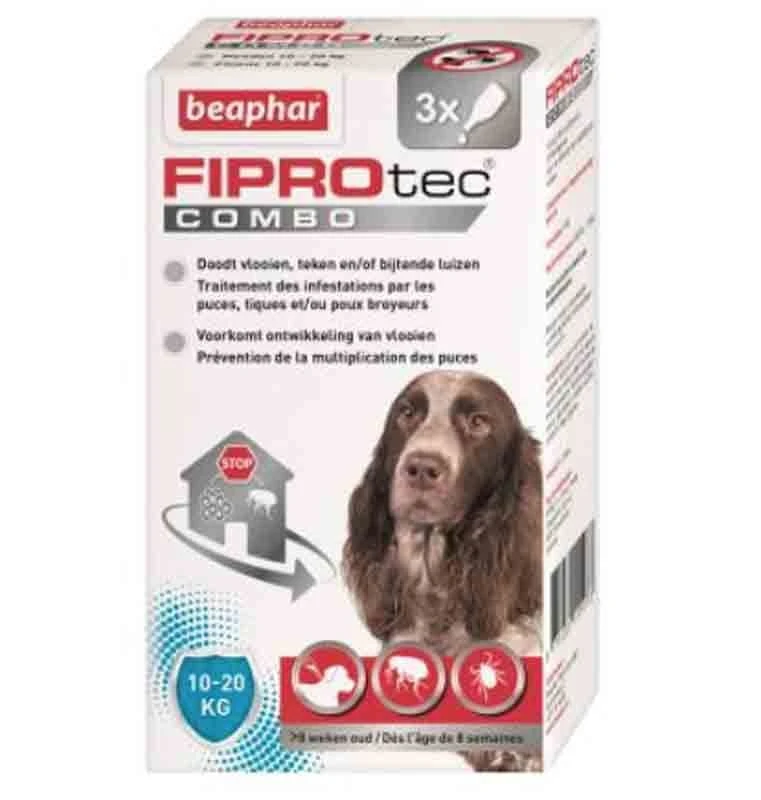 Beaphar Fiprotec Combo Chiens 10-20 Kg 3 Pipettes 3 Beaphar Fiprotec Combo Chiens 10-20 Kg 3 Pipettes