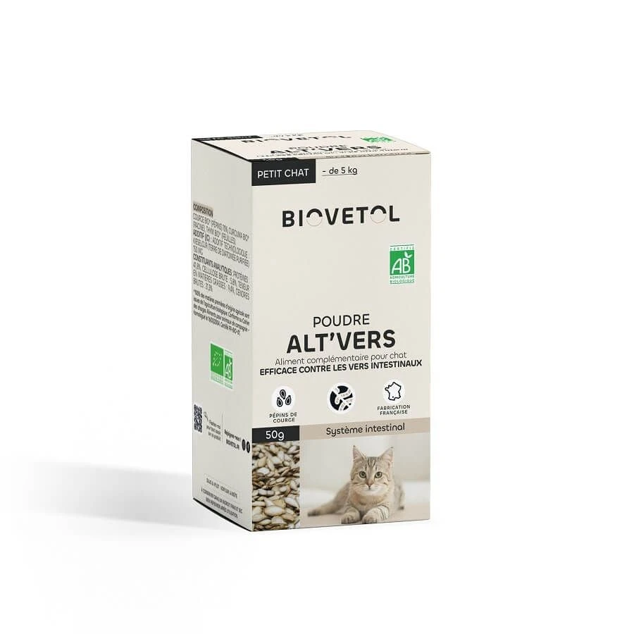 Biovetol Alt'vers Bio Petit Chat 50 G 3 Biovetol Alt'vers Bio Petit Chat 50 G