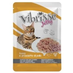 Vibrisse Jelly Chat Thon Et Jambon Gelée 18 X 70 G