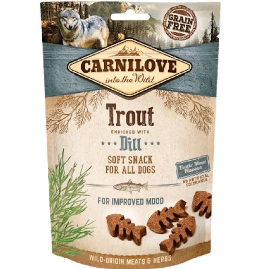 Carnilove Friandises Semi-Humides Truite & Aneth Chien 200 G 3 Carnilove Friandises Semi-Humides Truite & Aneth Chien 200 G