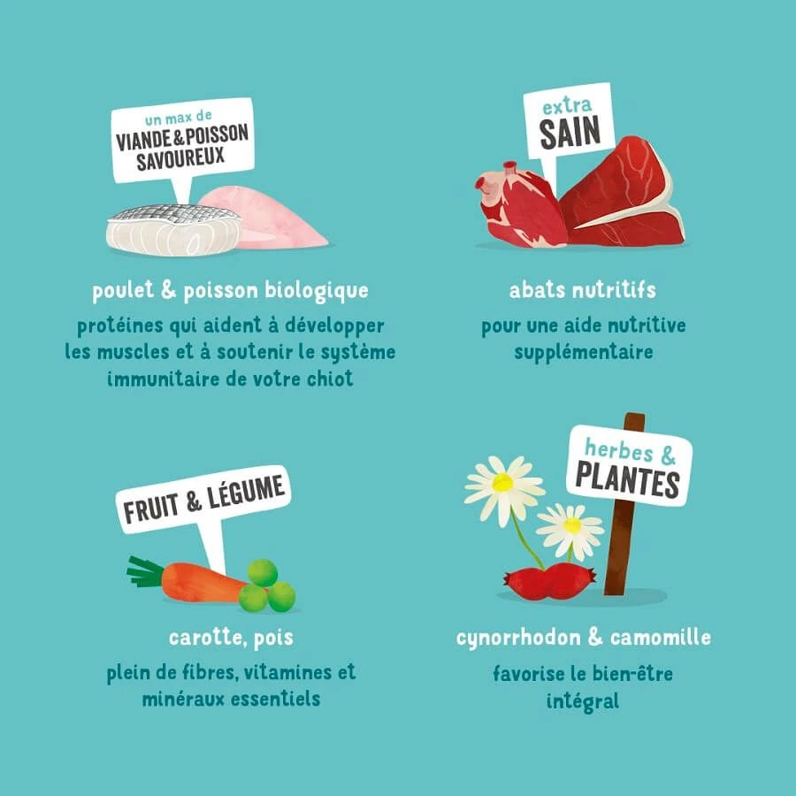 Edgard & Cooper Chiot Bio Poulet Et Poisson 17 X 100 G 7 Edgard & Cooper Chiot Bio Poulet Et Poisson 17 X 100 G – Image 5