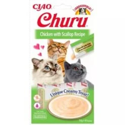 Ciao Friandise Churu Poulet & Pétoncle Chat 4 X 14 G