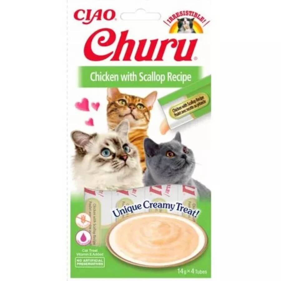 Ciao Friandise Churu Poulet & Pétoncle Chat 4 X 14 G 3 Ciao Friandise Churu Poulet & Pétoncle Chat 4 X 14 G