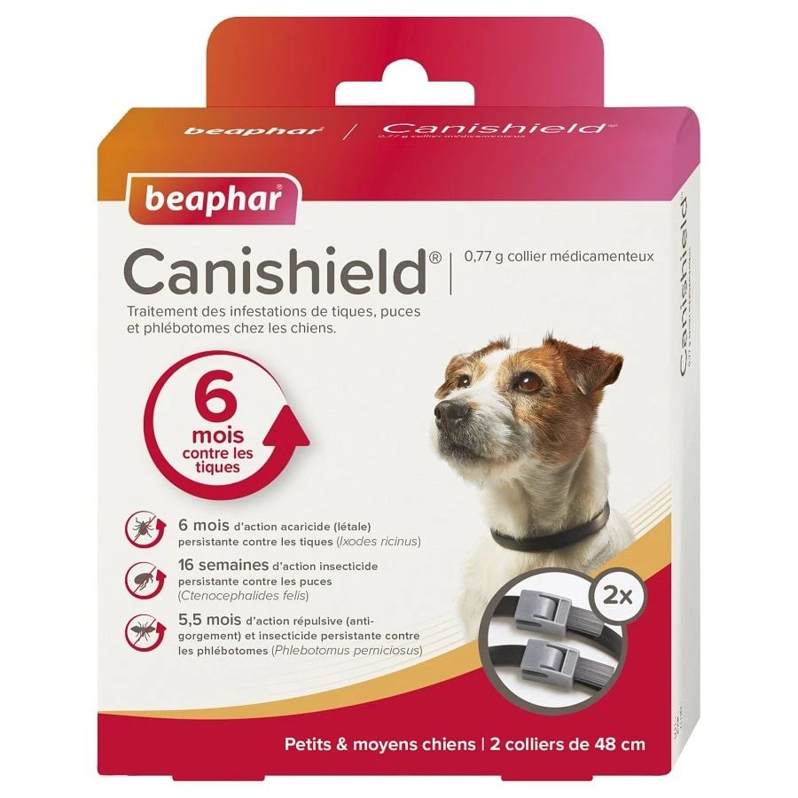 Beaphar Canishield Colliers Petit Chien Contre Puces, Tiques, Moustiques 48 Cmx2 3 Beaphar Canishield Colliers Petit Chien Contre Puces, Tiques, Moustiques 48 Cmx2