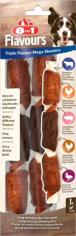 8in1 Triple Flavour Mega Skewers Chien X2