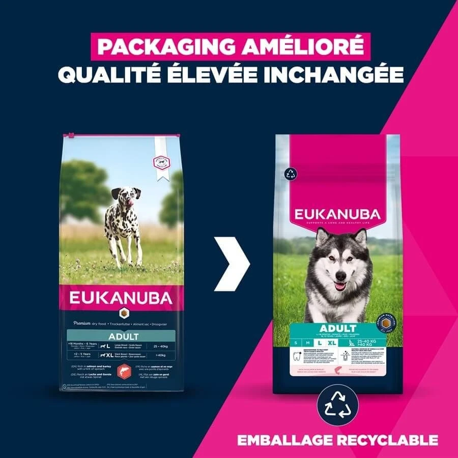 Eukanuba Chien Adulte L/XL Saumon 12 Kg 4 Eukanuba Chien Adulte L/XL Saumon 12 Kg – Image 2