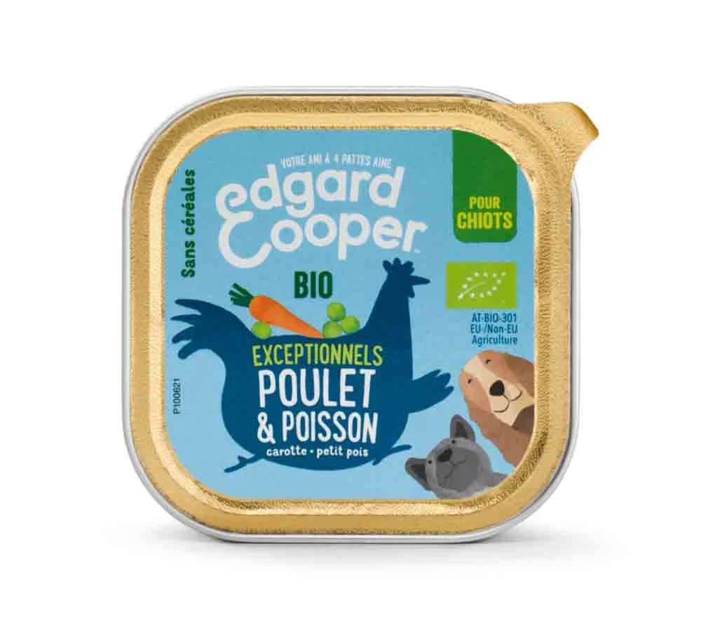 Edgard & Cooper Chiot Bio Poulet Et Poisson 17 X 100 G 3 Edgard & Cooper Chiot Bio Poulet Et Poisson 17 X 100 G
