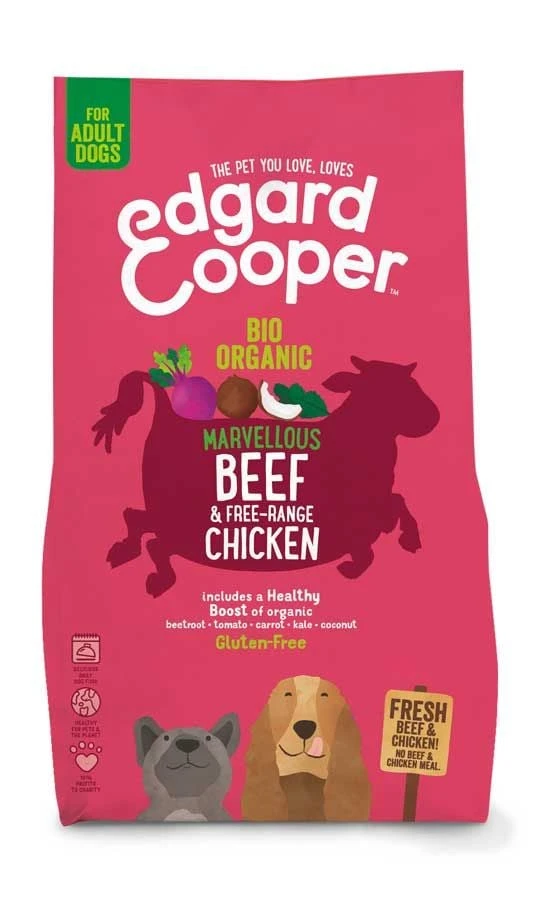Edgard & Cooper Chien Bio Boeuf Et Poulet Frais Sans Céréales 2,5 Kg 3 Edgard & Cooper Chien Bio Boeuf Et Poulet Frais Sans Céréales 2,5 Kg