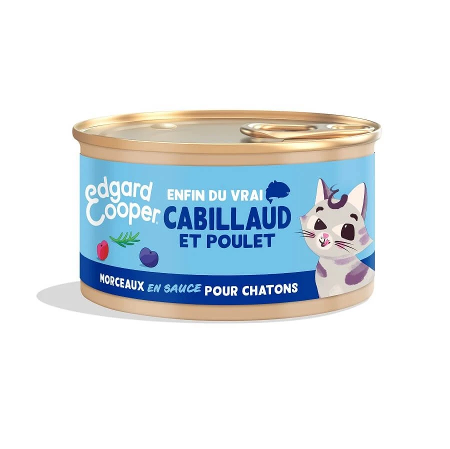 Edgard & Cooper Chaton Cabillaud Et Poulet 18 X 85 G 3 Edgard & Cooper Chaton Cabillaud Et Poulet 18 X 85 G