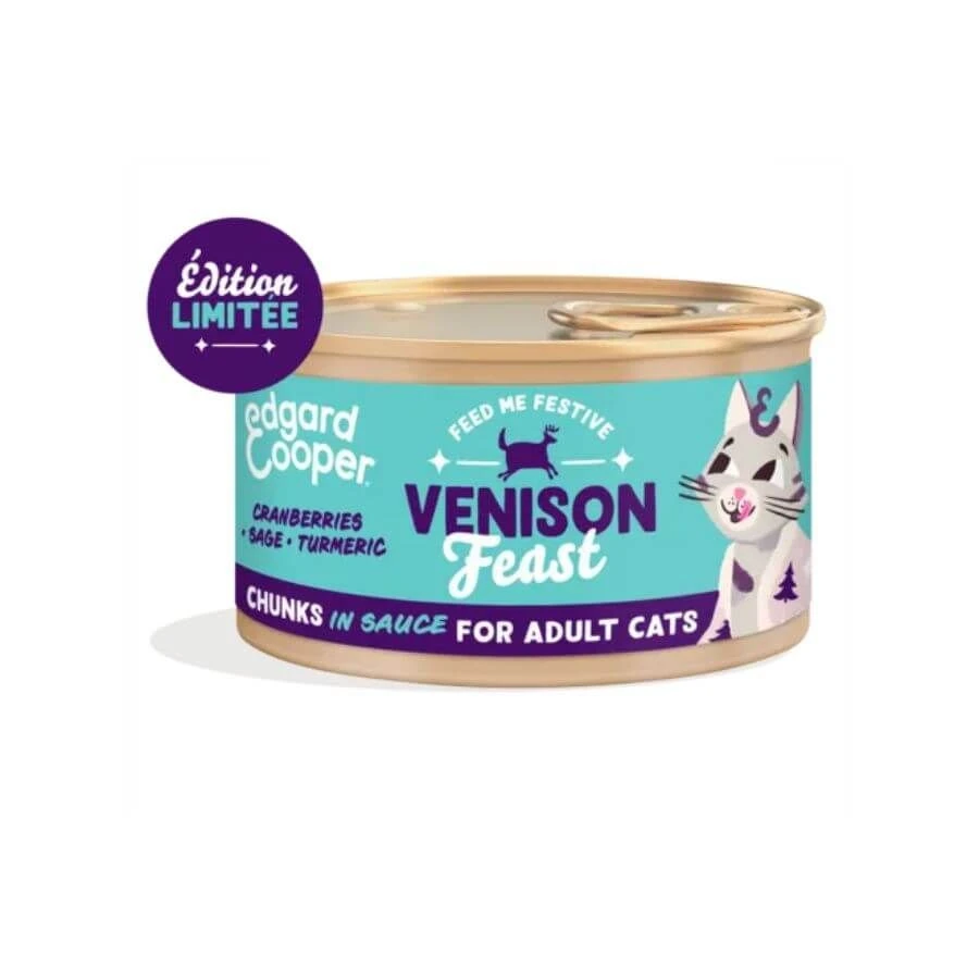 Edgard & Cooper Chat Festive Chevreuil 18 X 85 G 3 Edgard & Cooper Chat Festive Chevreuil 18 X 85 G