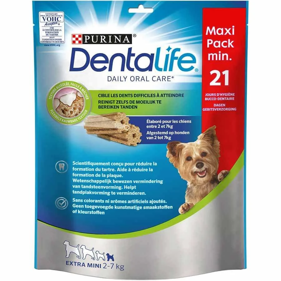 Purina DentaLife Stick Chien Extra Mini 21 Bâtonnets 3 Purina DentaLife Stick Chien Extra Mini 21 Bâtonnets