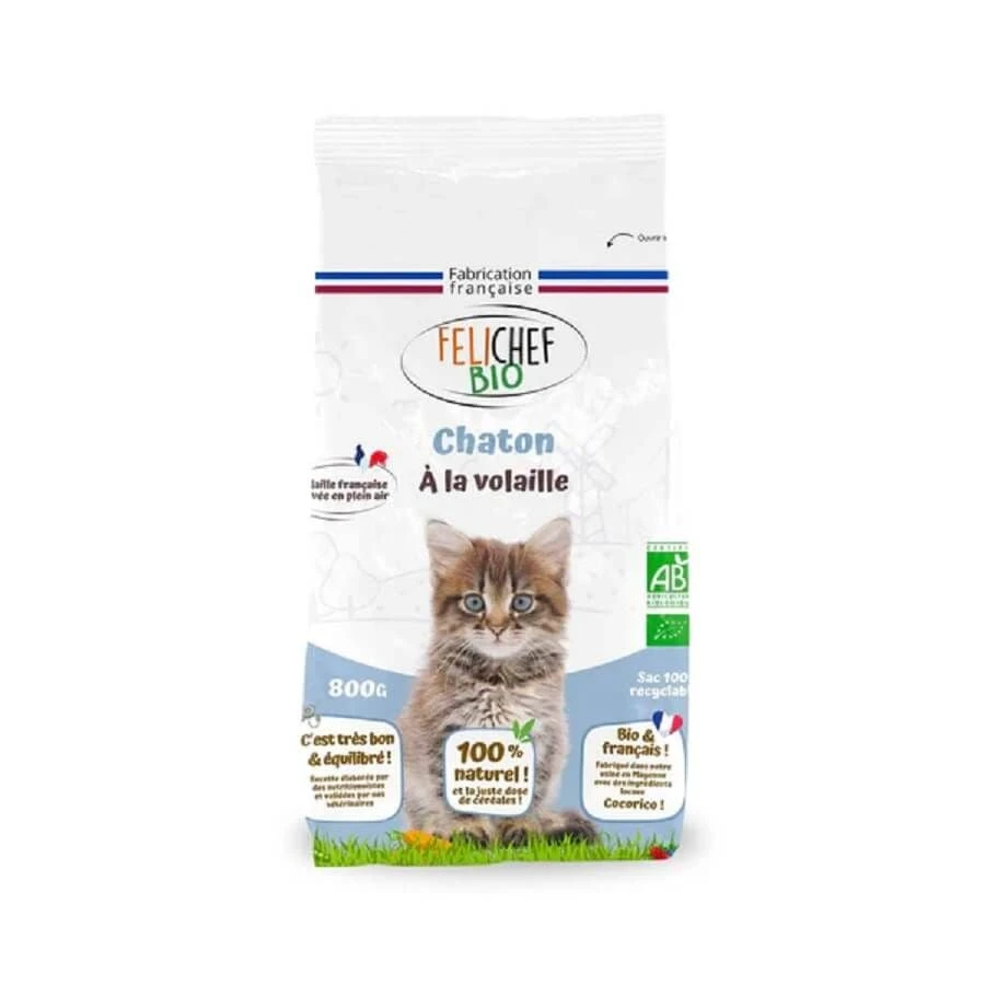 Felichef Croquettes BIO Chaton 800 G 3 Felichef Croquettes BIO Chaton 800 G