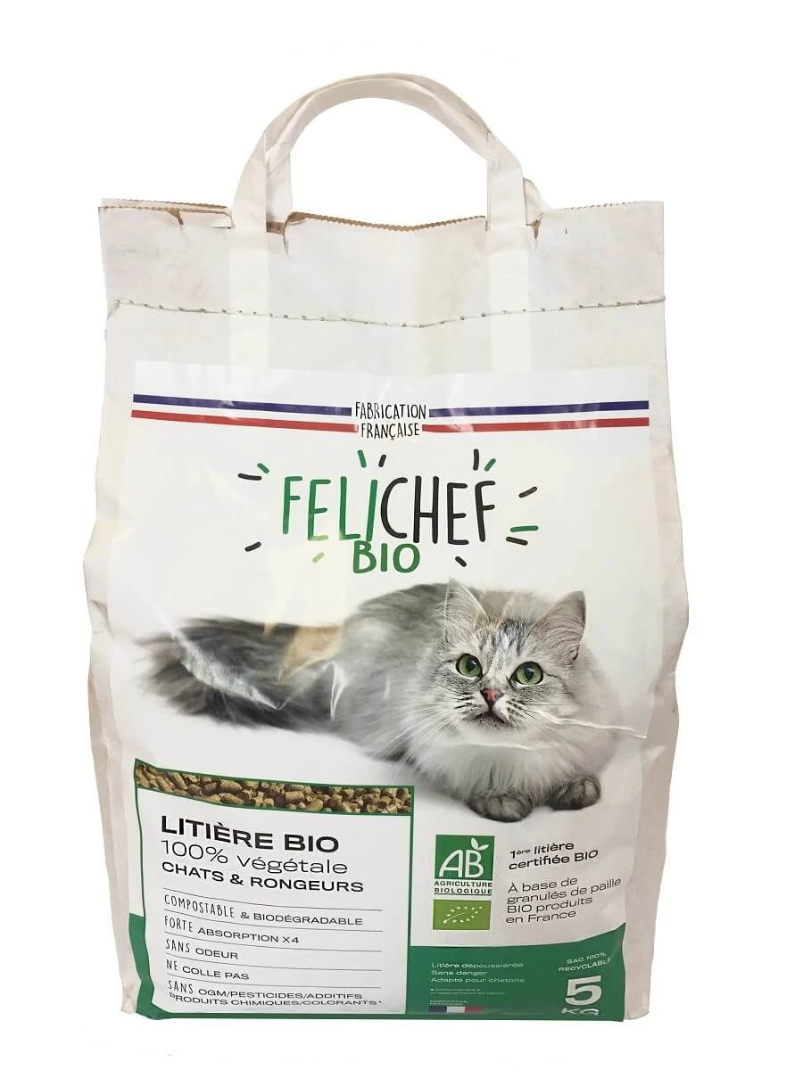 Felichef Litière Végétale Bio 5 Kg 3 Felichef Litière Végétale Bio 5 Kg