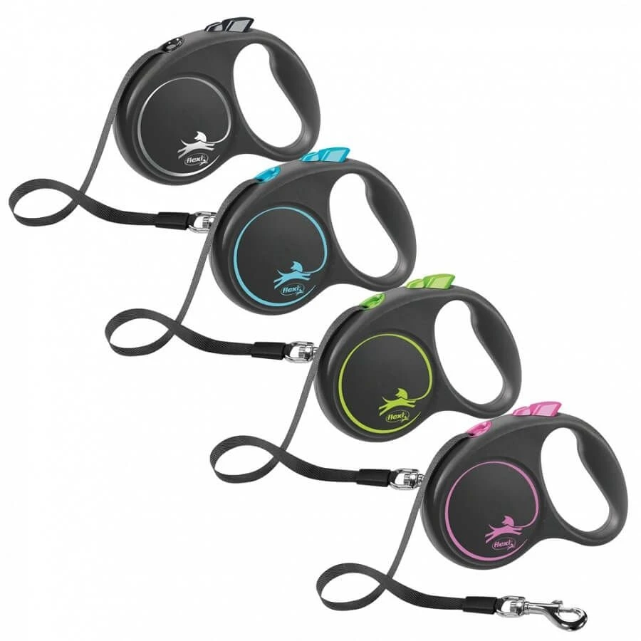 Flexi Black Design Laisse Sangle M Noir 5 M 4 Flexi Black Design Laisse Sangle M Noir 5 M – Image 2