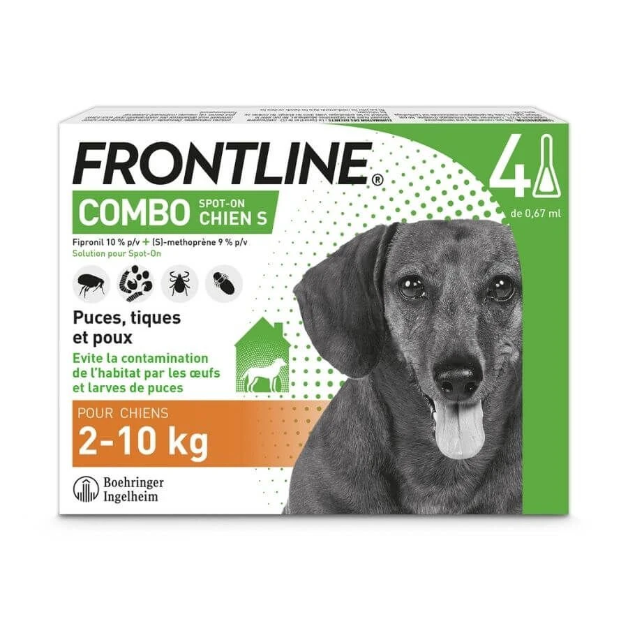 Frontline Combo Chien 2-10 Kg 4 Pipettes 3 Frontline Combo Chien 2-10 Kg 4 Pipettes