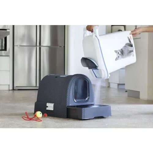Curver Maison De Toilette Petlife Litter Box Anthracite 5 Curver Maison De Toilette Petlife Litter Box Anthracite – Image 3