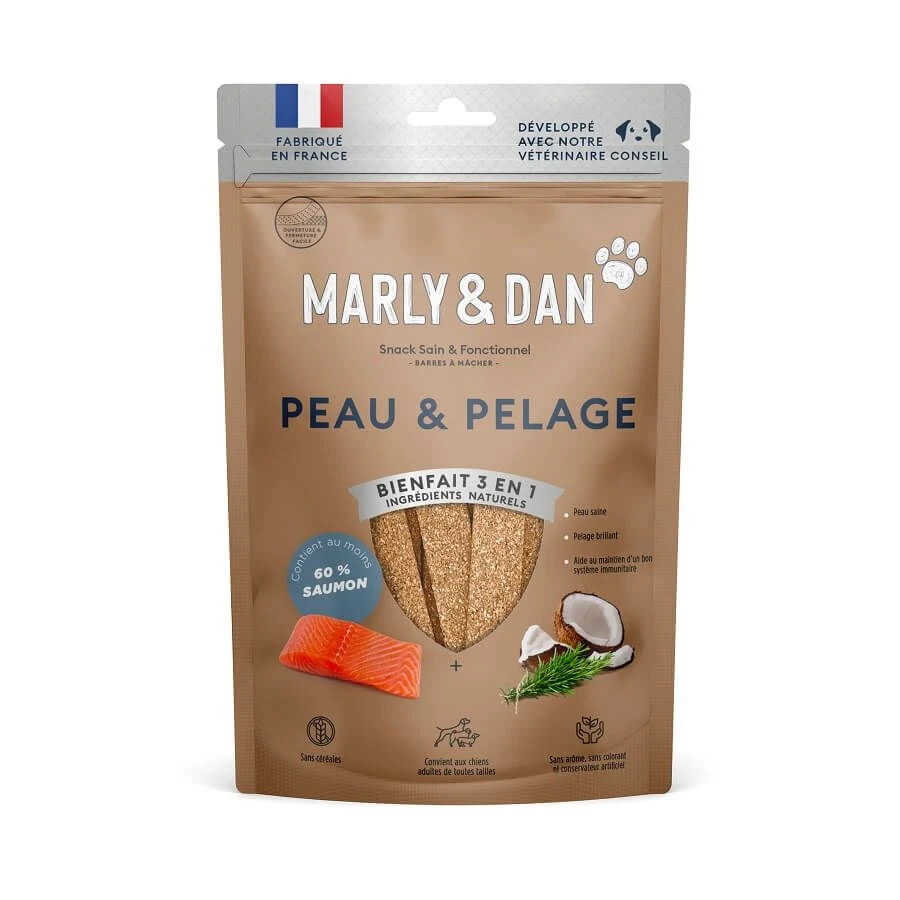 Marly & Dan Barres à Mâcher Peau Et Pelage Chien 80 G 3 Marly & Dan Barres à Mâcher Peau Et Pelage Chien 80 G