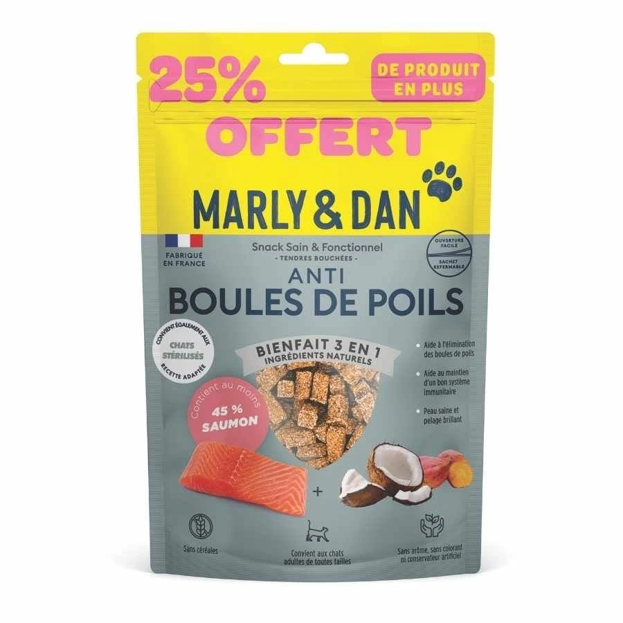 Marly & Dan Friandises Anti Boules De Poils Chat 40 G + 25% Offert 3 Marly & Dan Friandises Anti Boules De Poils Chat 40 G + 25% Offert