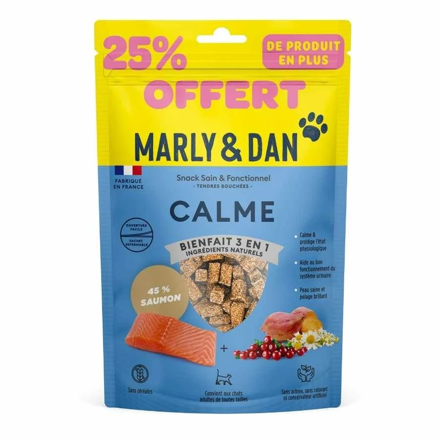 Marly & Dan Friandises Calme Chat 40 G + 25% Offert 3 Marly & Dan Friandises Calme Chat 40 G + 25% Offert