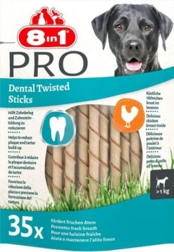 8in1 Delights Twisted Sticks Pro Dental XS Pour Chien X35 MULTIPACK Lot De 5