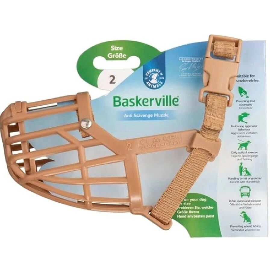 Muselière Baskerville Muzzle Beige T2 3 Muselière Baskerville Muzzle Beige T2