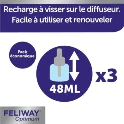 Pack Feliway Optimum Recharge 3 X 48 Ml 13 Pack Feliway Optimum Recharge 3 X 48 Ml -Animaux Fournitures Magasin pack feliway optimum recharge 3 x 48 ml 3
