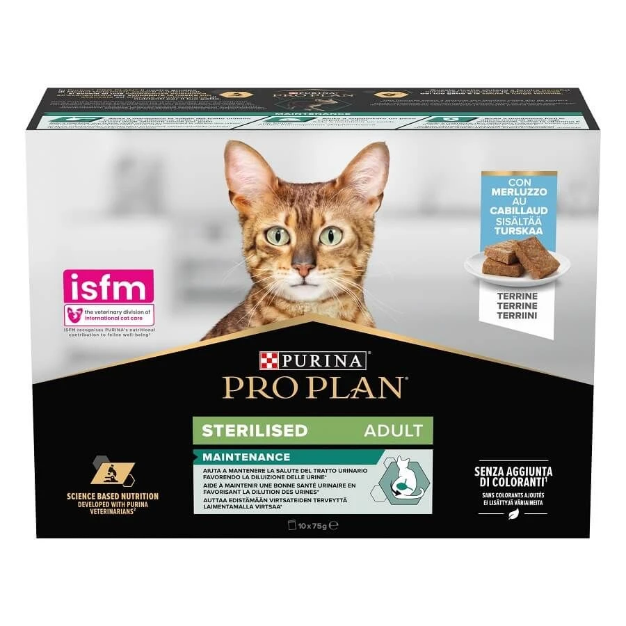 Purina Pro Plan Maintenance Chat Sterilised Terrine Cabillaud 10 X 75 G 3 Purina Pro Plan Maintenance Chat Sterilised Terrine Cabillaud 10 X 75 G