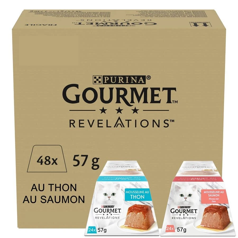 Purina Gourmet Revelations Thon & Saumon 48 X 57 G 3 Purina Gourmet Revelations Thon & Saumon 48 X 57 G