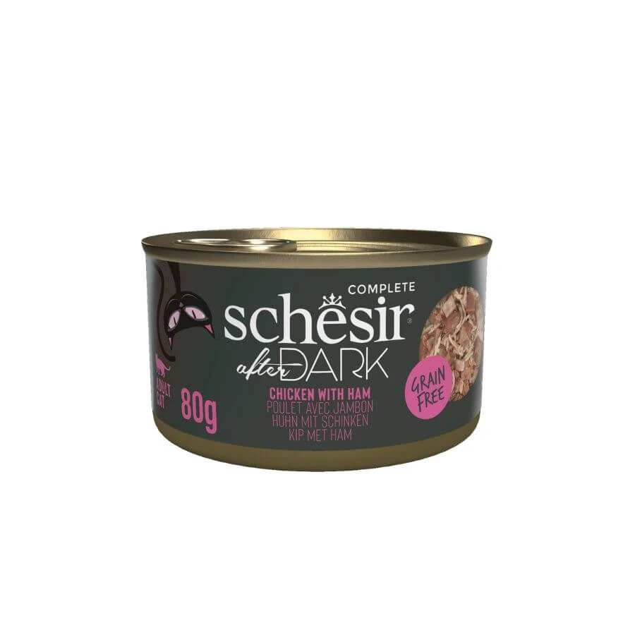 Schesir After Dark Filets Au Poulet & Jambon Chat 12x80 G 4 Schesir After Dark Filets Au Poulet & Jambon Chat 12x80 G – Image 2