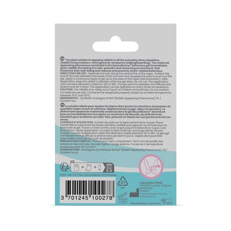 SecureBunny Adventure Gel Pour Lapin 10 Ml 6 SecureBunny Adventure Gel Pour Lapin 10 Ml – Image 4
