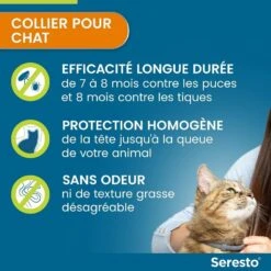 Seresto Collier Antiparasitaire Chat X1 (Blister) 11 Seresto Collier Antiparasitaire Chat X1 (Blister) -Animaux Fournitures Magasin seresto collier antiparasitaire chat3 1
