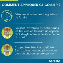Seresto Collier Antiparasitaire Chat X1 (Blister) 14 Seresto Collier Antiparasitaire Chat X1 (Blister) -Animaux Fournitures Magasin seresto collier antiparasitaire chat6 1