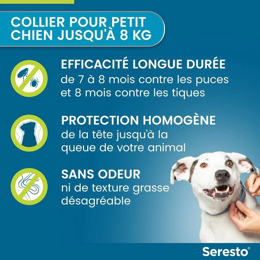 Seresto Collier Antiparasitaire Petit Chien - 8 Kg 7 Seresto Collier Antiparasitaire Petit Chien - 8 Kg – Image 5