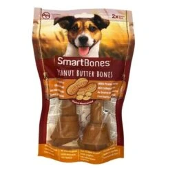 Smartbones Snack Medium Au Beurre D'arachide Pour Chien 2 Pcs
